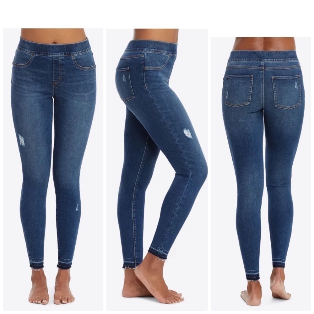 SPANX DISTRESSED SKINNY JEANS #20203R SZ SP B56